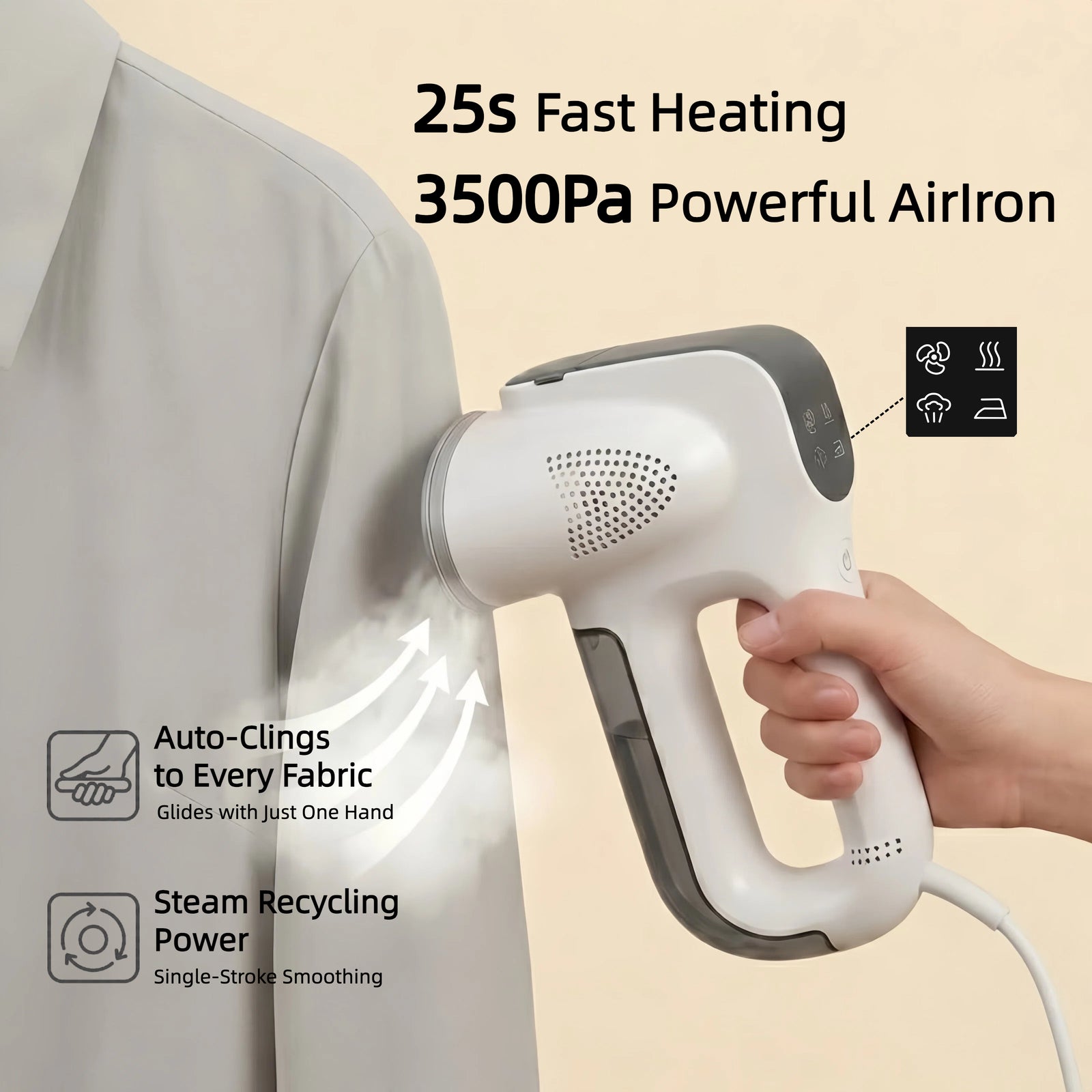 Frolary VS-401 Smart 3-in-1 Suction Garment Steamer & Iron